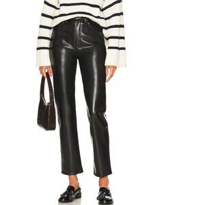 AGOLDE Recycled Leather Fitted 90's Straight Leg Pants | Size 24
